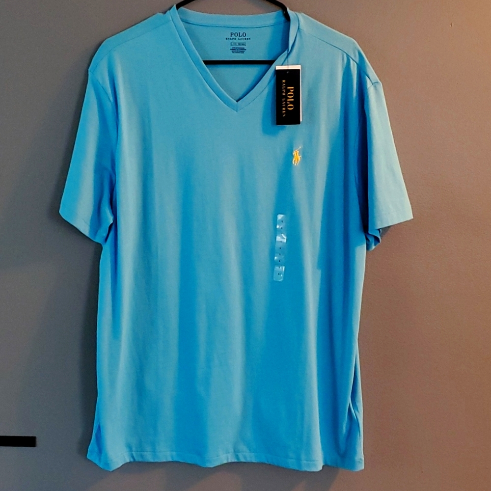 BRAND NEW MENS V-NECK POLO SHIRT SIZE L